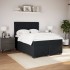 Cama box spring con colchón terciopelo negro 140x200