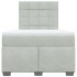 Cama box spring con colchón terciopelo gris claro 120x200