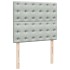 Cama box spring con colchón terciopelo gris claro 120x200