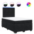 Cama box spring con colchón terciopelo negro 120x190