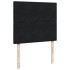 Cama box spring con colchón terciopelo negro 120x190