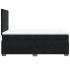 Cama box spring con colchón terciopelo negro 120x190