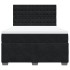 Cama box spring con colchón terciopelo negro 140x200