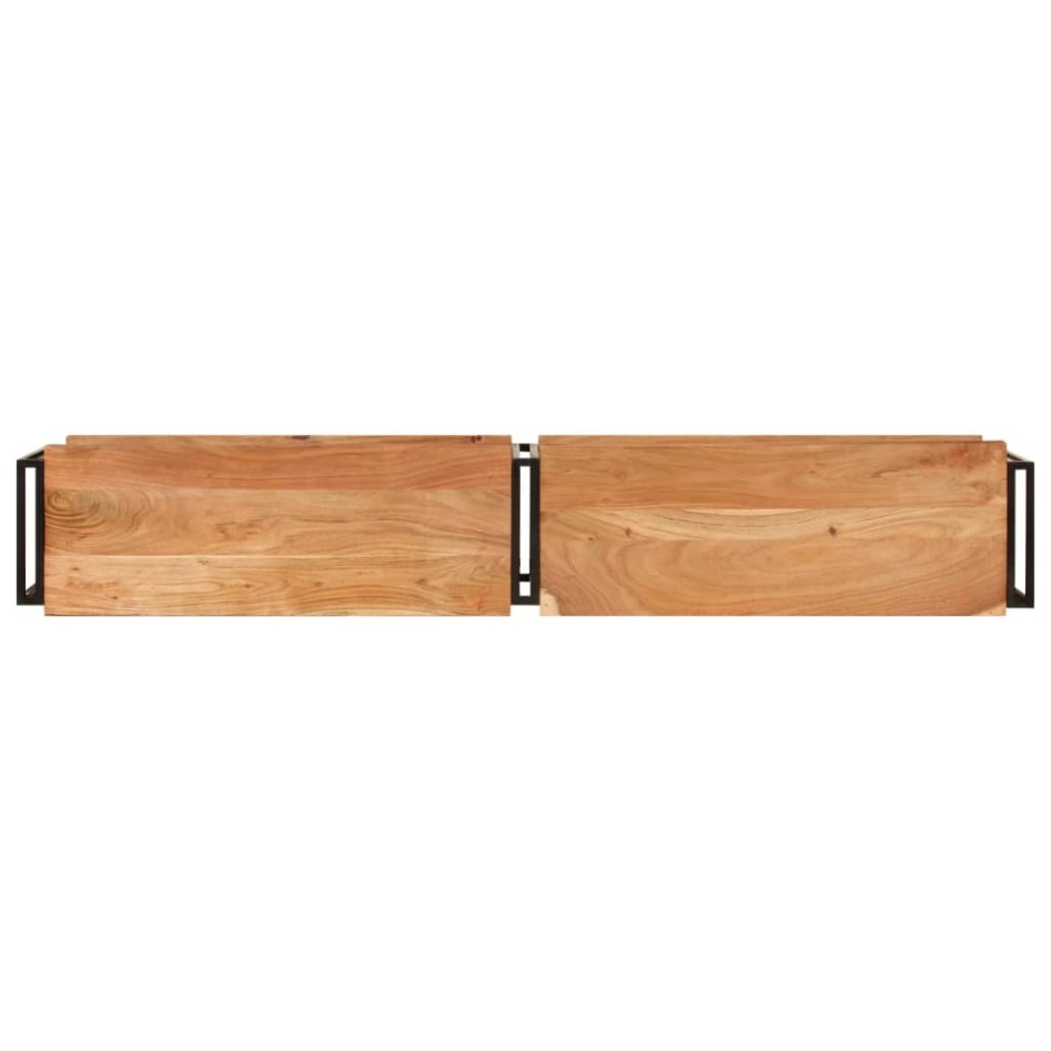 Mueble de TV madera maciza de acacia 180x30x40