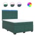 Cama box spring con colchón terciopelo verde oscuro 140x200