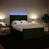 Cama box spring con colchón terciopelo verde oscuro 140x200