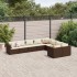 Set de sofás de jardín 9 pzas y cojines ratán sintético