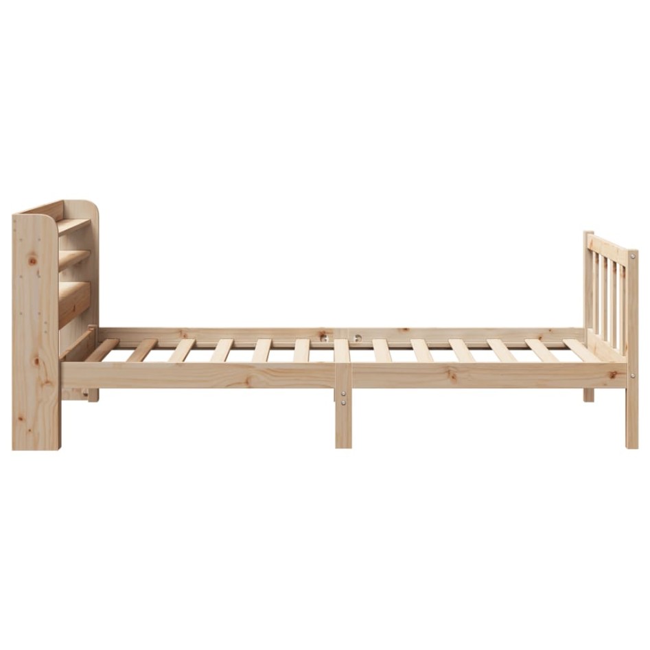 Estructura de cama sin colchón madera maciza de pino 100x200