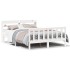 Estructura de cama sin colchón madera de pino blanca 140x200