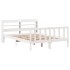 Estructura de cama sin colchón madera de pino blanca 140x200