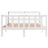 Estructura de cama sin colchón madera de pino blanca 140x200
