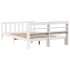 Estructura de cama sin colchón madera de pino blanca 140x200