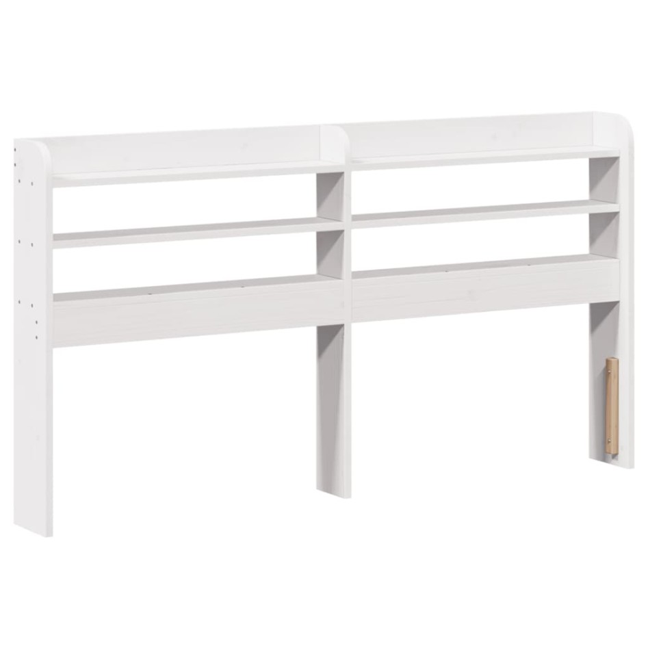 Estructura de cama sin colchón madera de pino blanca 140x200