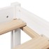 Estructura de cama sin colchón madera de pino blanca 140x200