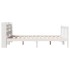 Estructura de cama sin colchón madera de pino blanca 150x200