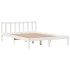 Estructura de cama sin colchón madera de pino blanca 150x200