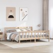 Estructura de cama sin colchón madera maciza de pino 200x200 cm