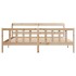 Estructura de cama sin colchón madera maciza de pino 200x200
