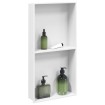 Hornacina ducha acero inoxidable blanco mate 32x62x9 cm