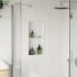 Hornacina ducha acero inoxidable blanco mate 32x62x9
