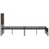 Estructura de cama sin colchón metal roble ahumado 150x200