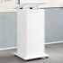 Atril con ruedas y cajón madera ingeniería blanco 55x55x107