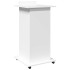 Atril con ruedas y cajón madera ingeniería blanco 55x55x107