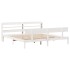 Cama sin colchón madera maciza de pino blanca 180x200