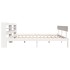 Cama sin colchón madera maciza de pino blanca 180x200