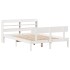 Estructura de cama sin colchón madera maciza de pino 160x200