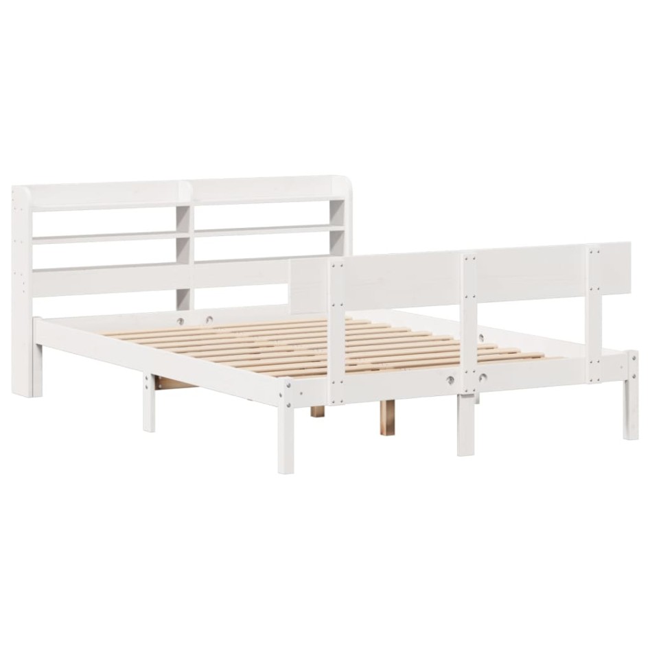Estructura de cama sin colchón madera maciza de pino 160x200