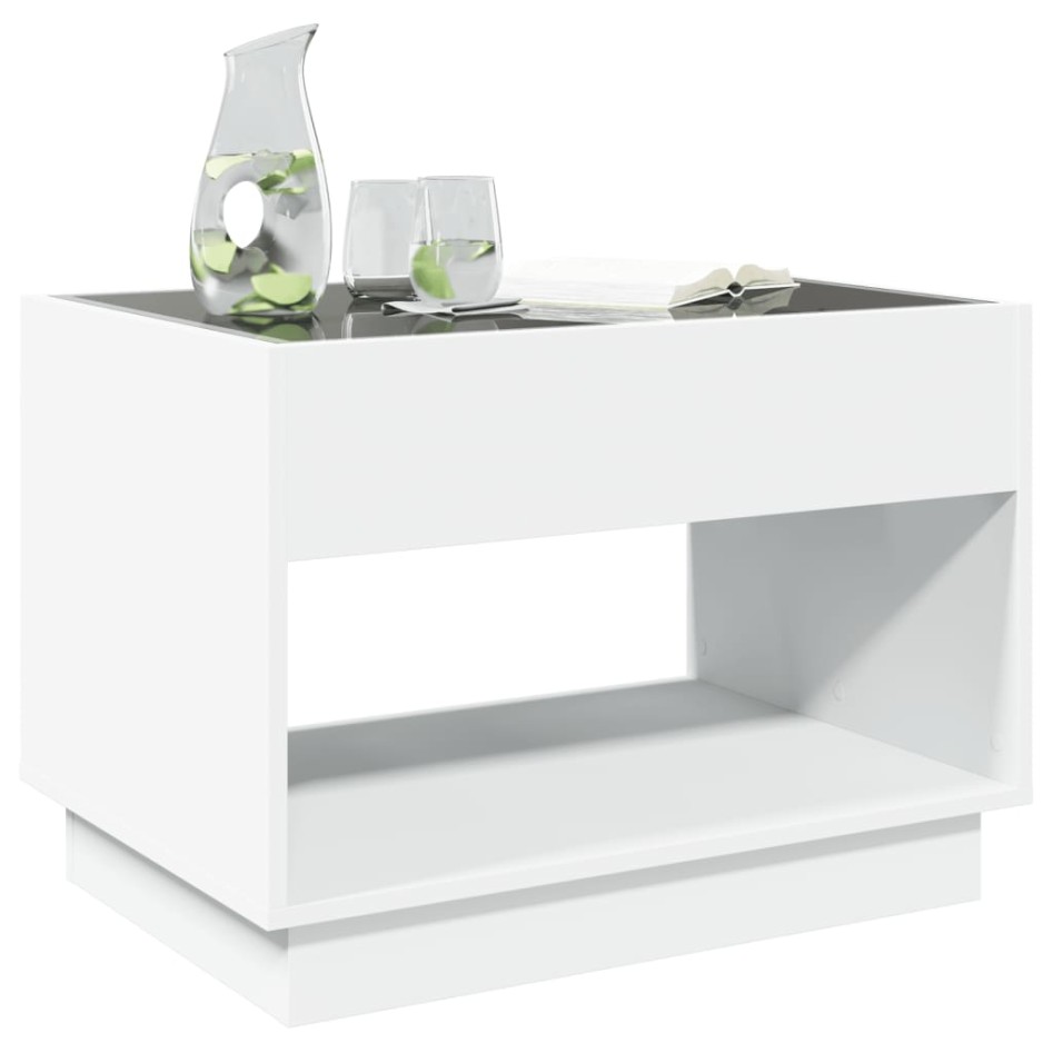 Mesa de centro con Infinity LED blanco 70x50x50