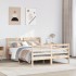 Estructura de cama con cabecero madera maciza pino 140x200