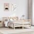 Estructura de cama con cabecero madera de pino blanco