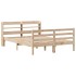 Estructura de cama con cabecero madera de pino blanco