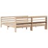 Estructura de cama con cabecero madera maciza de pino