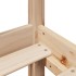 Estructura de cama con cabecero madera maciza de pino