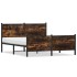 Estructura de cama sin colchón metal roble ahumado 140x200