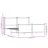 Estructura de cama sin colchón metal roble ahumado 140x200