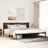 Estructura de cama sin colchón metal roble ahumado 200x200