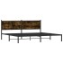 Estructura de cama sin colchón metal roble ahumado 200x200