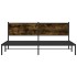 Estructura de cama sin colchón metal roble ahumado 200x200