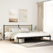 Estructura de cama sin colchón metal roble Sonoma 200x200 cm