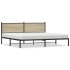 Estructura de cama sin colchón metal roble Sonoma 200x200