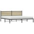 Estructura de cama sin colchón metal roble Sonoma 200x200
