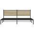 Estructura de cama sin colchón metal roble Sonoma 200x200
