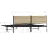 Estructura de cama sin colchón metal roble Sonoma 200x200