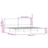 Estructura de cama sin colchón metal roble Sonoma 200x200