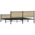 Estructura de cama sin colchón metal roble Sonoma 200x200