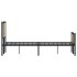 Estructura de cama sin colchón metal roble Sonoma 150x200